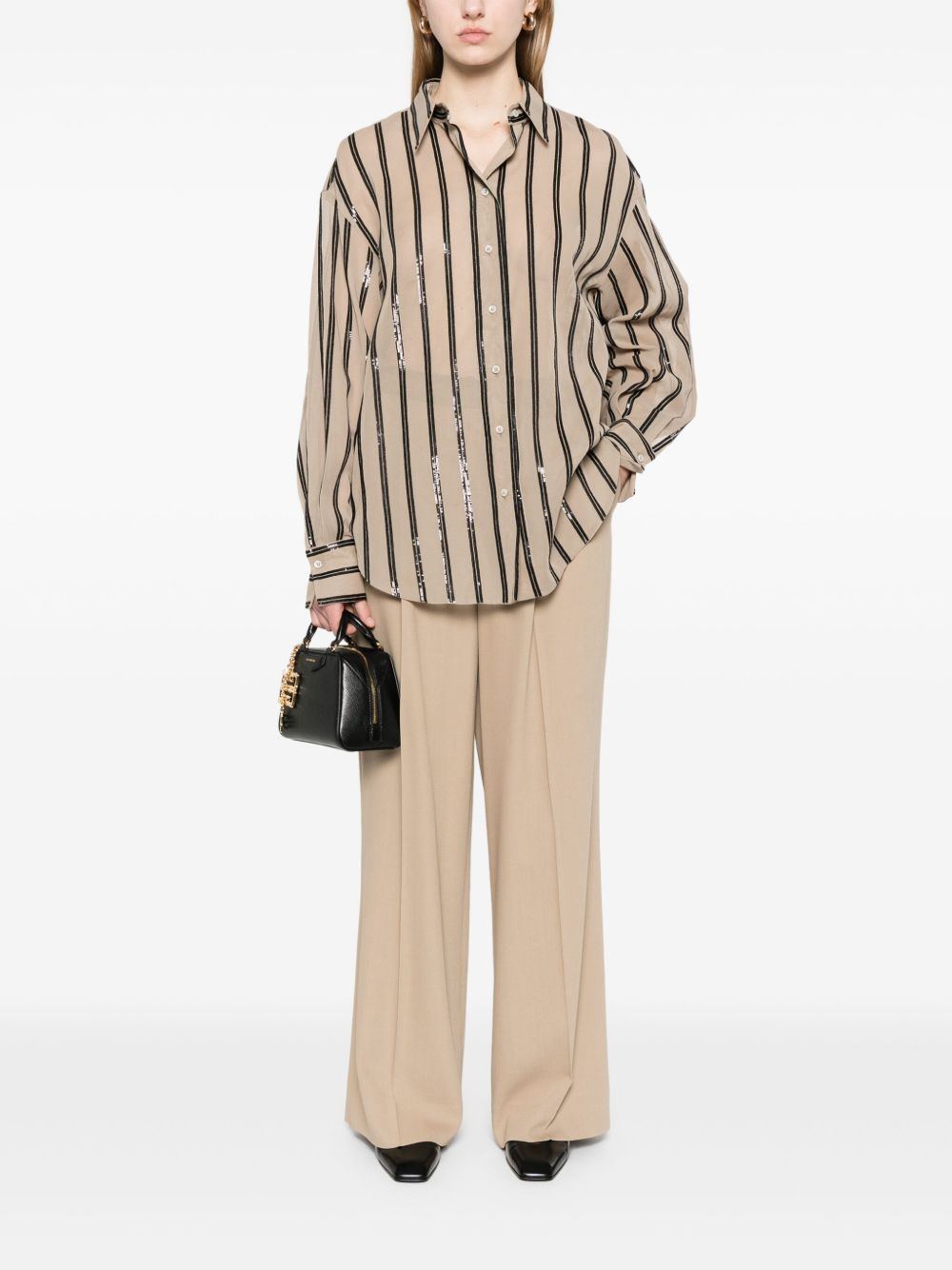 Brunello Cucinelli Brown Shirt Glam Steals
