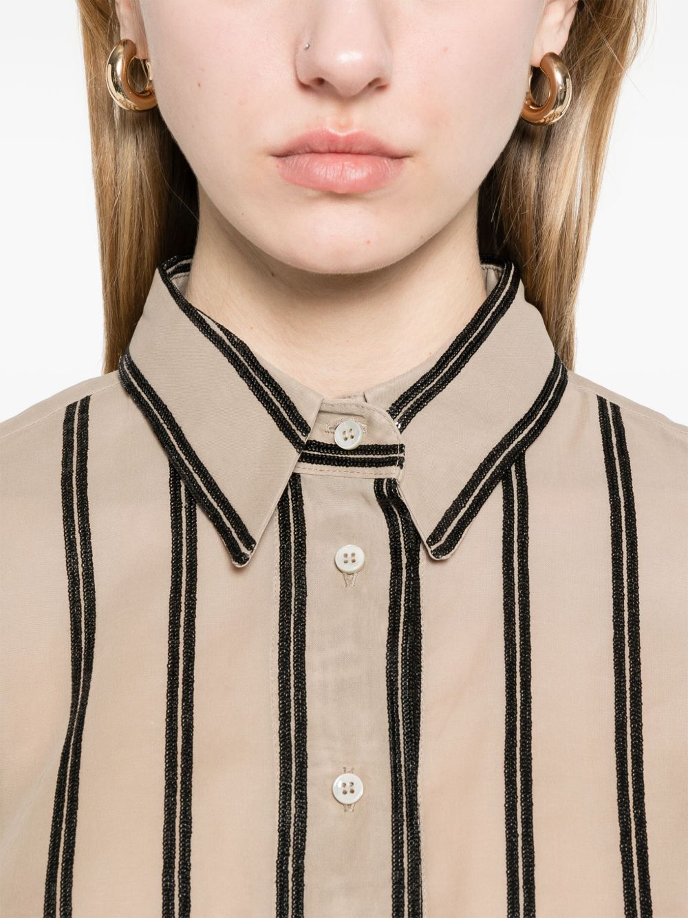 Brunello Cucinelli Brown Shirt Glam Steals