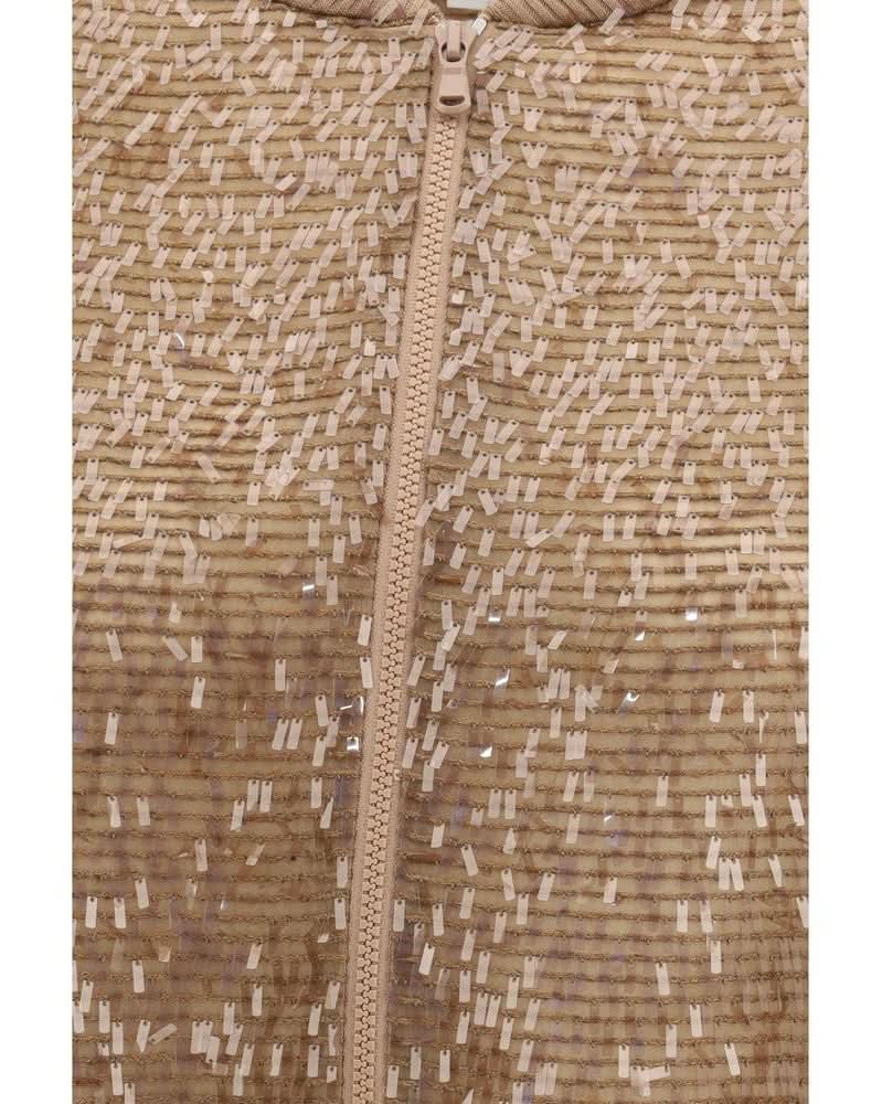 Brunello Cucinelli Brown Silk Bomber Jacket Glam Steals