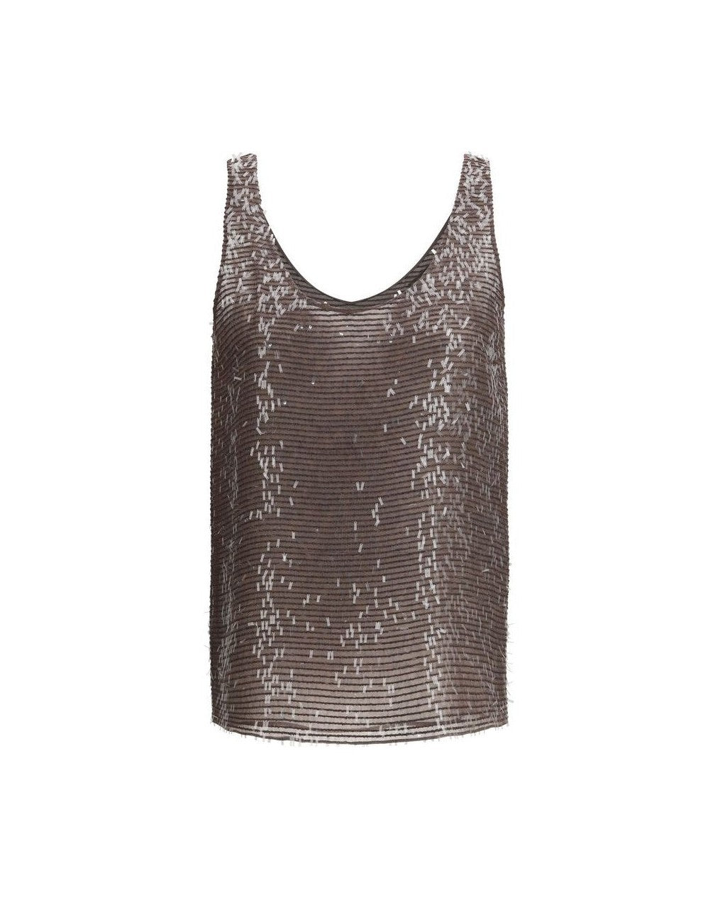 Brunello Cucinelli Brown Silk Top Glam Steals