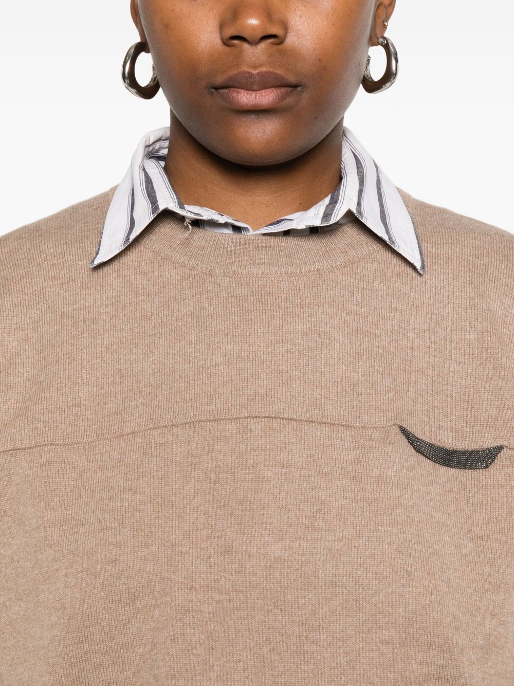 Brunello Cucinelli Brown Sweater Glam Steals