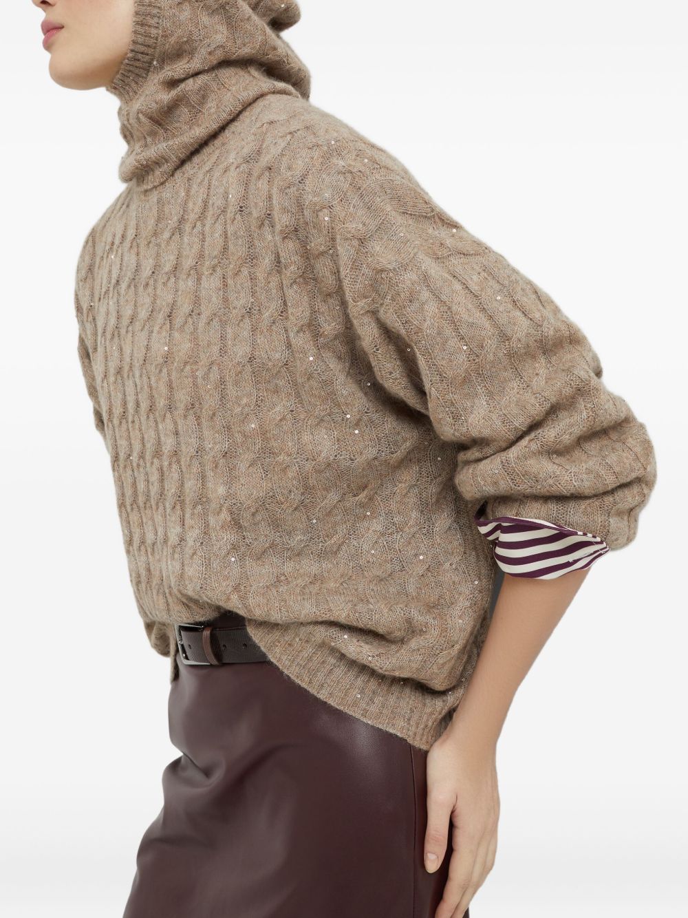 Brunello Cucinelli Brown Sweater Glam Steals