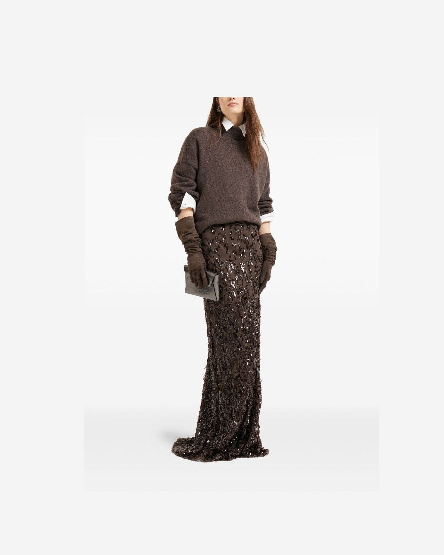 Brunello Cucinelli Brown Sweater Glam Steals