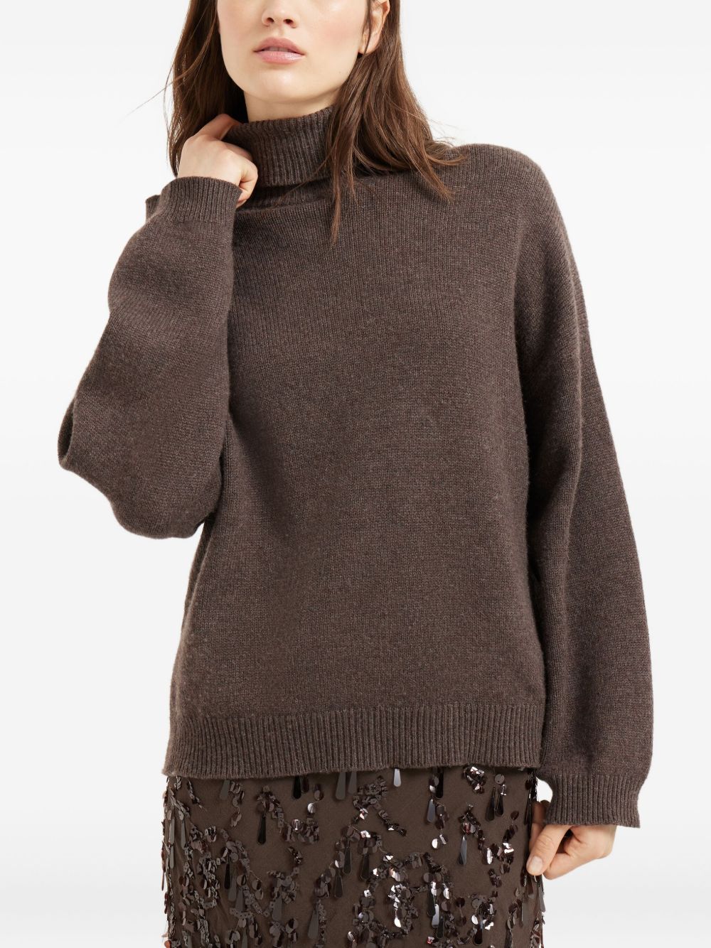 Brunello Cucinelli Brown Sweater Glam Steals