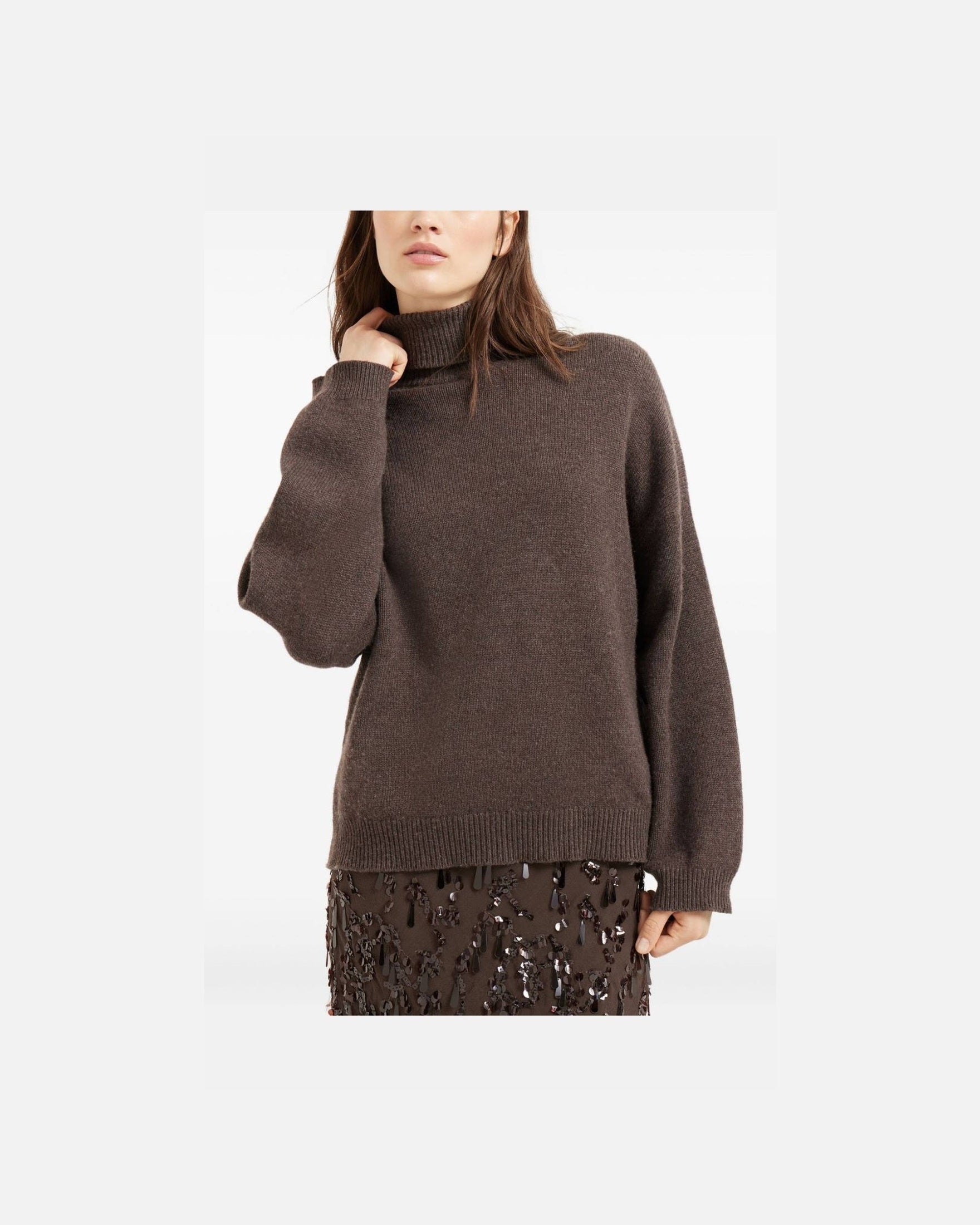 Brunello Cucinelli Brown Sweater Glam Steals