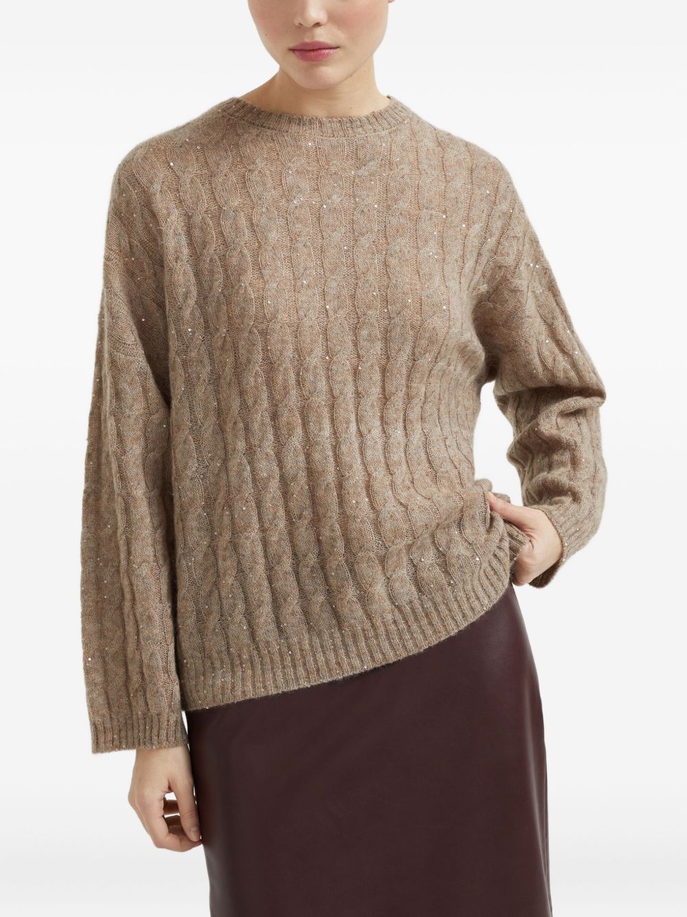 Brunello Cucinelli Brown Sweater Glam Steals