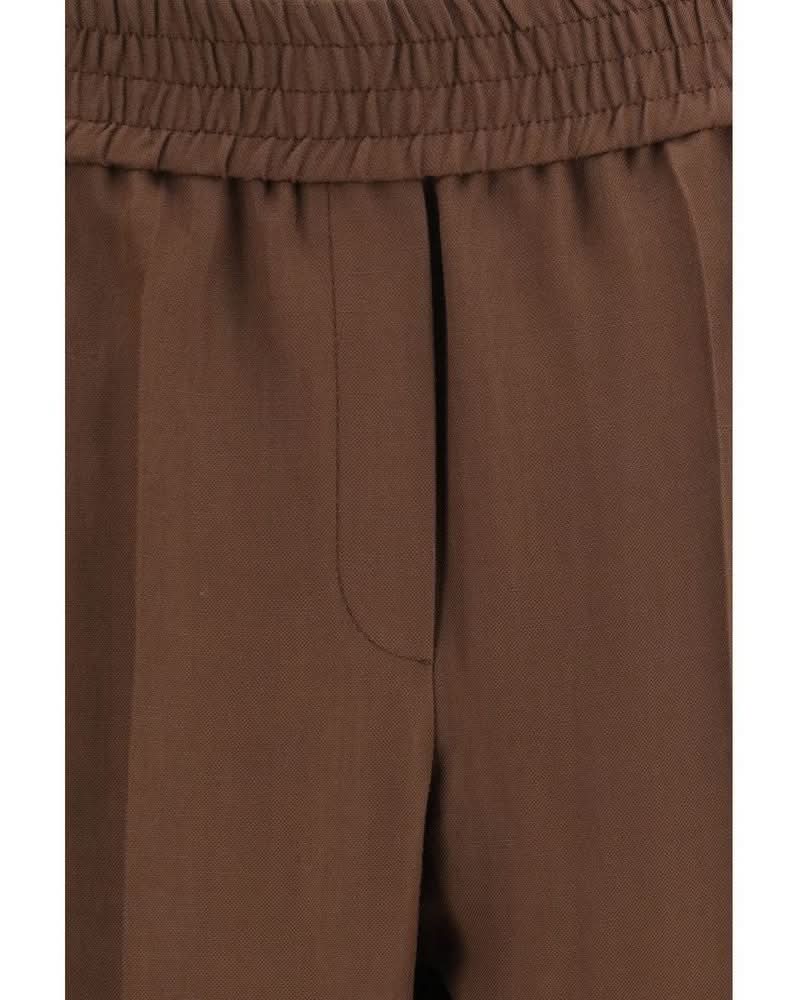 Brunello Cucinelli Brown Viscose Casual Pant Glam Steals