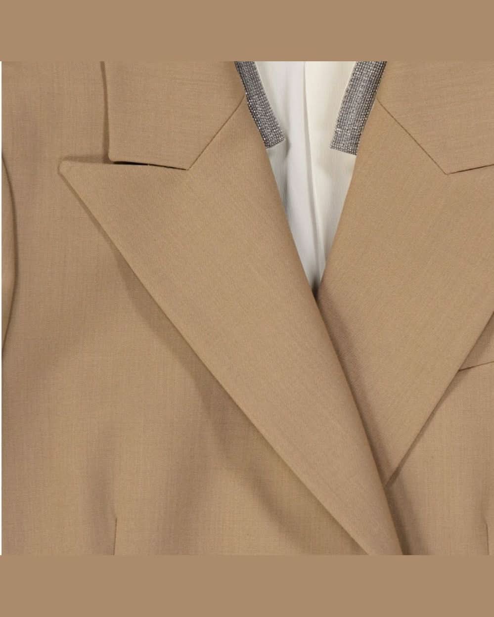 Brunello Cucinelli Brown Wool Coat Coats & Jackets
