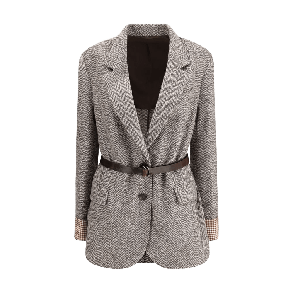 Brunello Cucinelli Brown Wool Fleece Coat