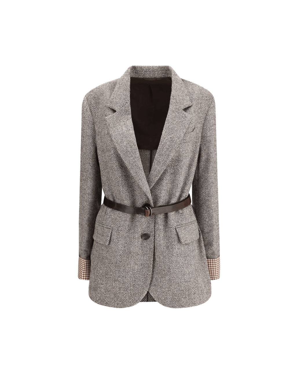 Brunello Cucinelli Brown Wool Fleece Coat Glam Steals