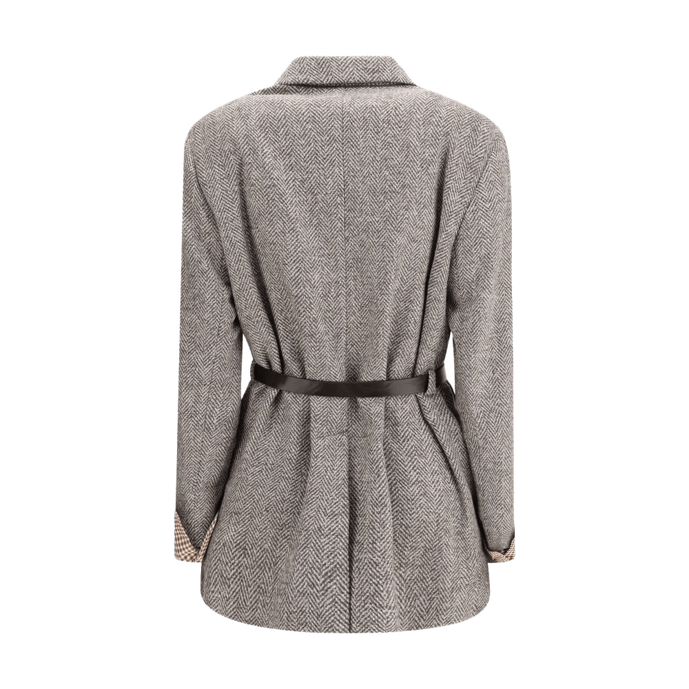 Brunello Cucinelli Brown Wool Fleece Coat