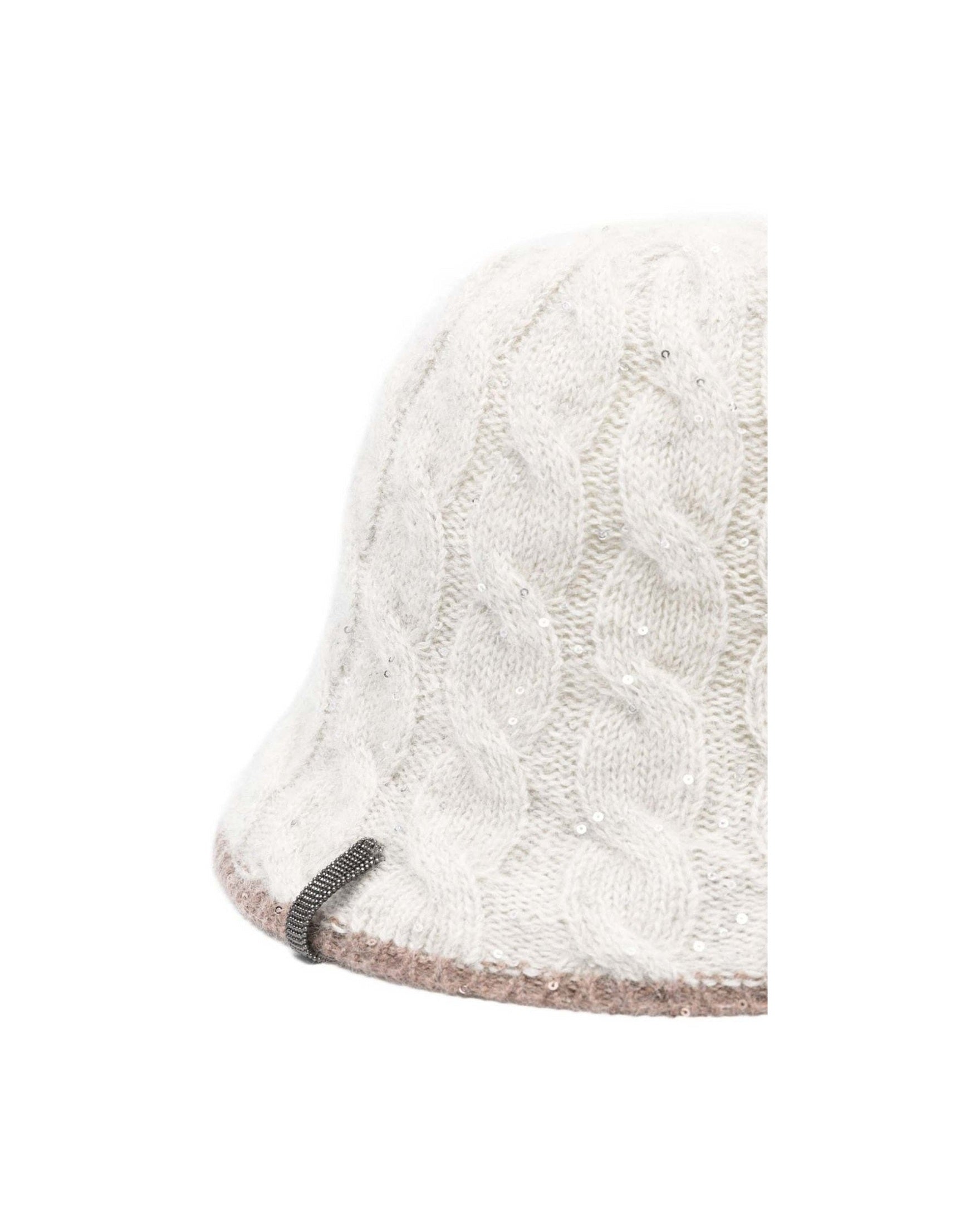 Brunello Cucinelli Cable Knit Sequined Bucket Hat Glam Steals