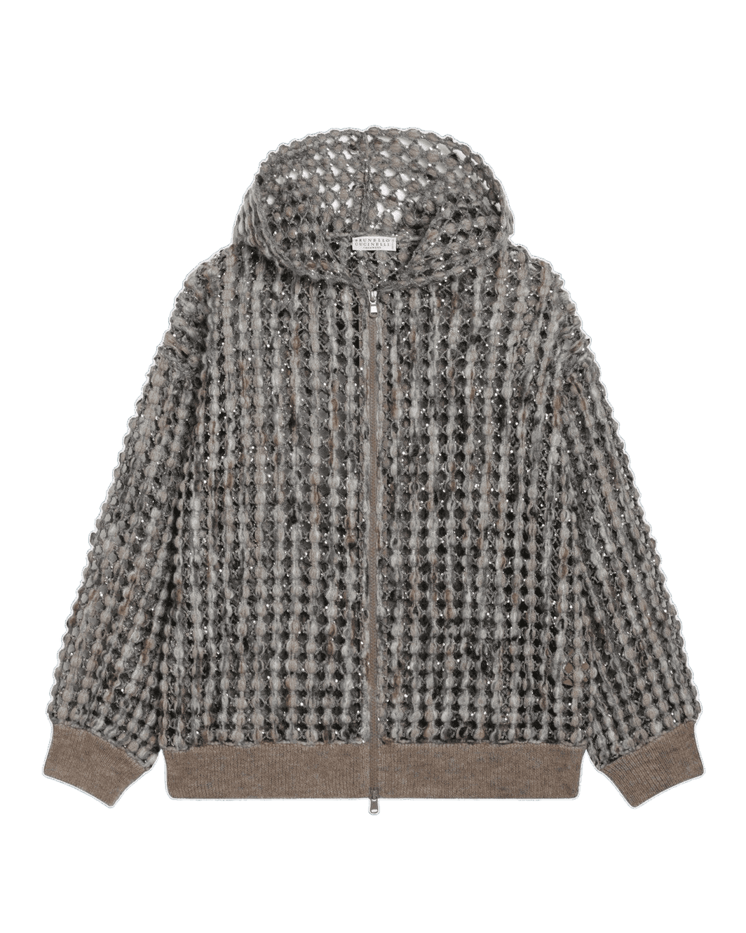 Brunello Cucinelli Camel Balloon Net Embroidery Cardigan Glam Steals