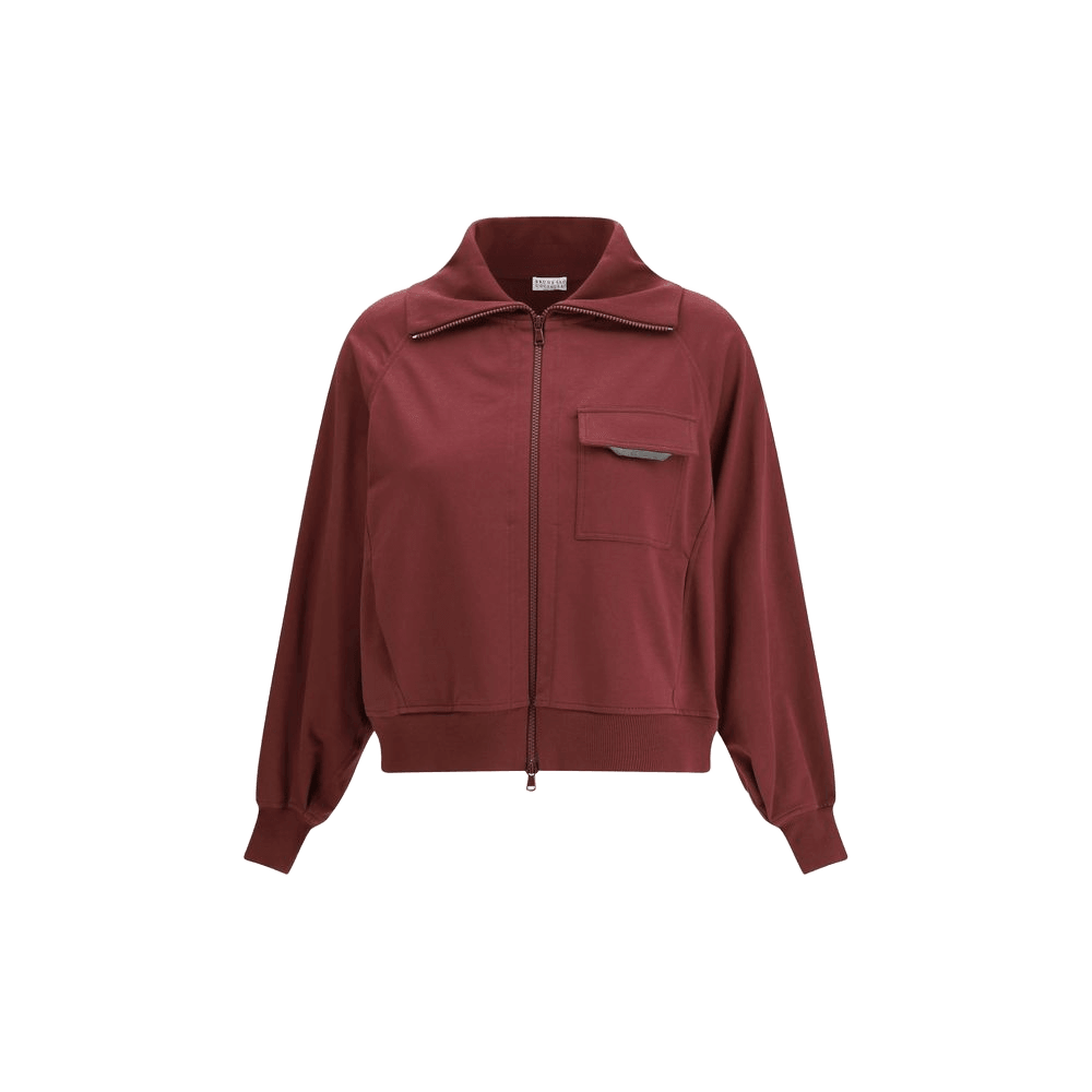 Brunello Cucinelli Cotton Bordeaux Cardigan