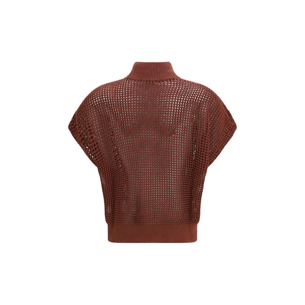 Brunello Cucinelli Cotton Bordeaux Sweatshirt