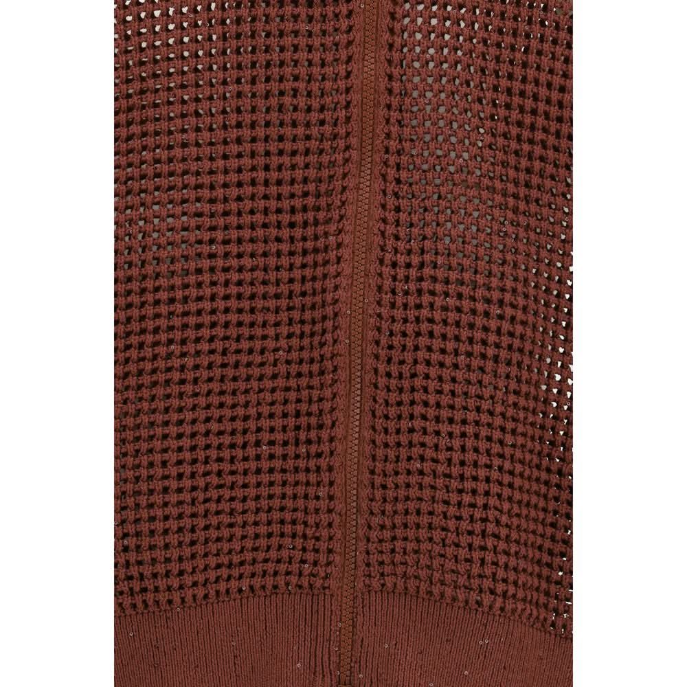 Brunello Cucinelli Cotton Bordeaux Sweatshirt