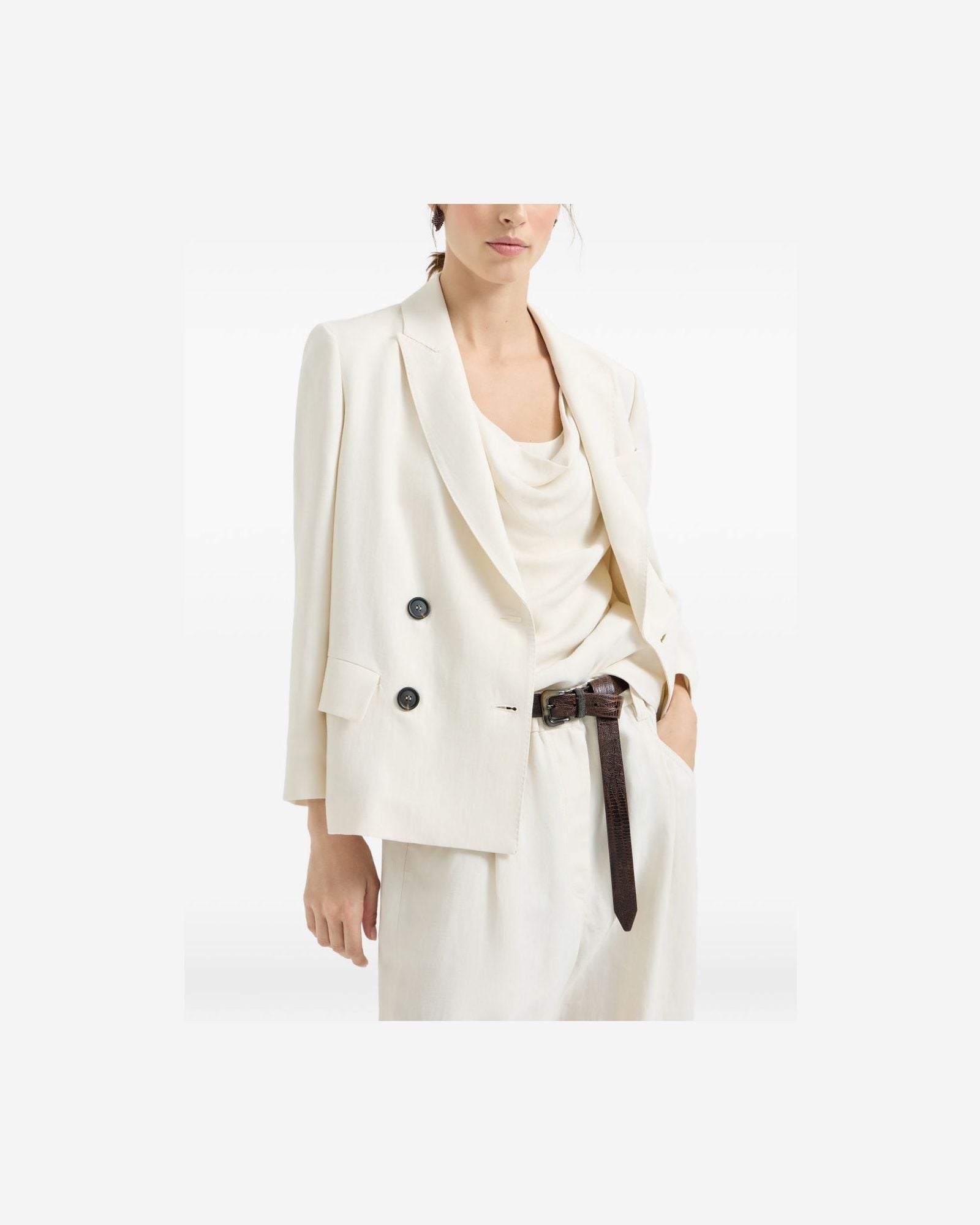 Brunello Cucinelli Cream Jacket Glam Steals