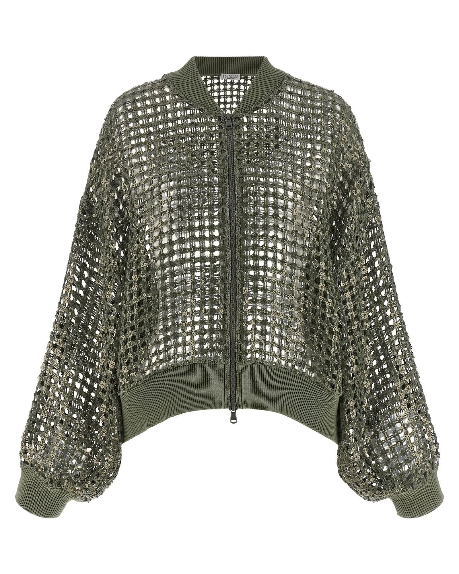 Brunello Cucinelli Dazzling Net Embroidery Cardigan Glam Steals