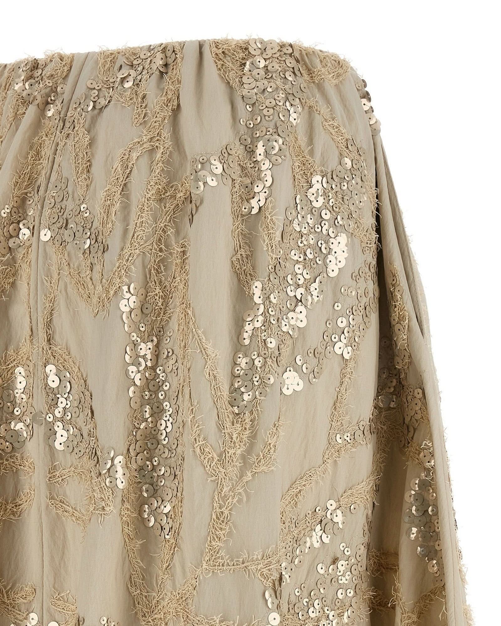 Brunello Cucinelli Dazzling Seabed Embroidery Skirt Glam Steals
