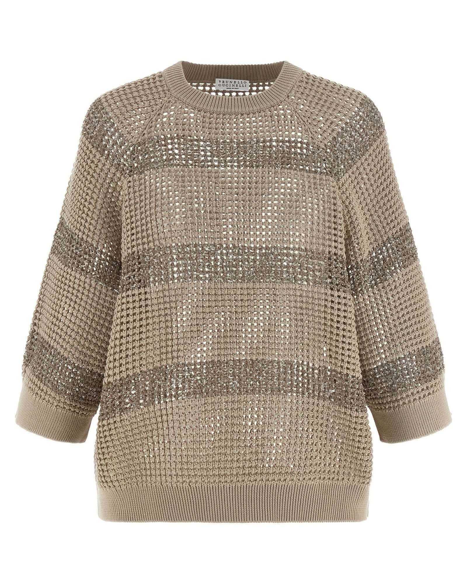 Brunello Cucinelli Dazzling Stripes Sweater Glam Steals