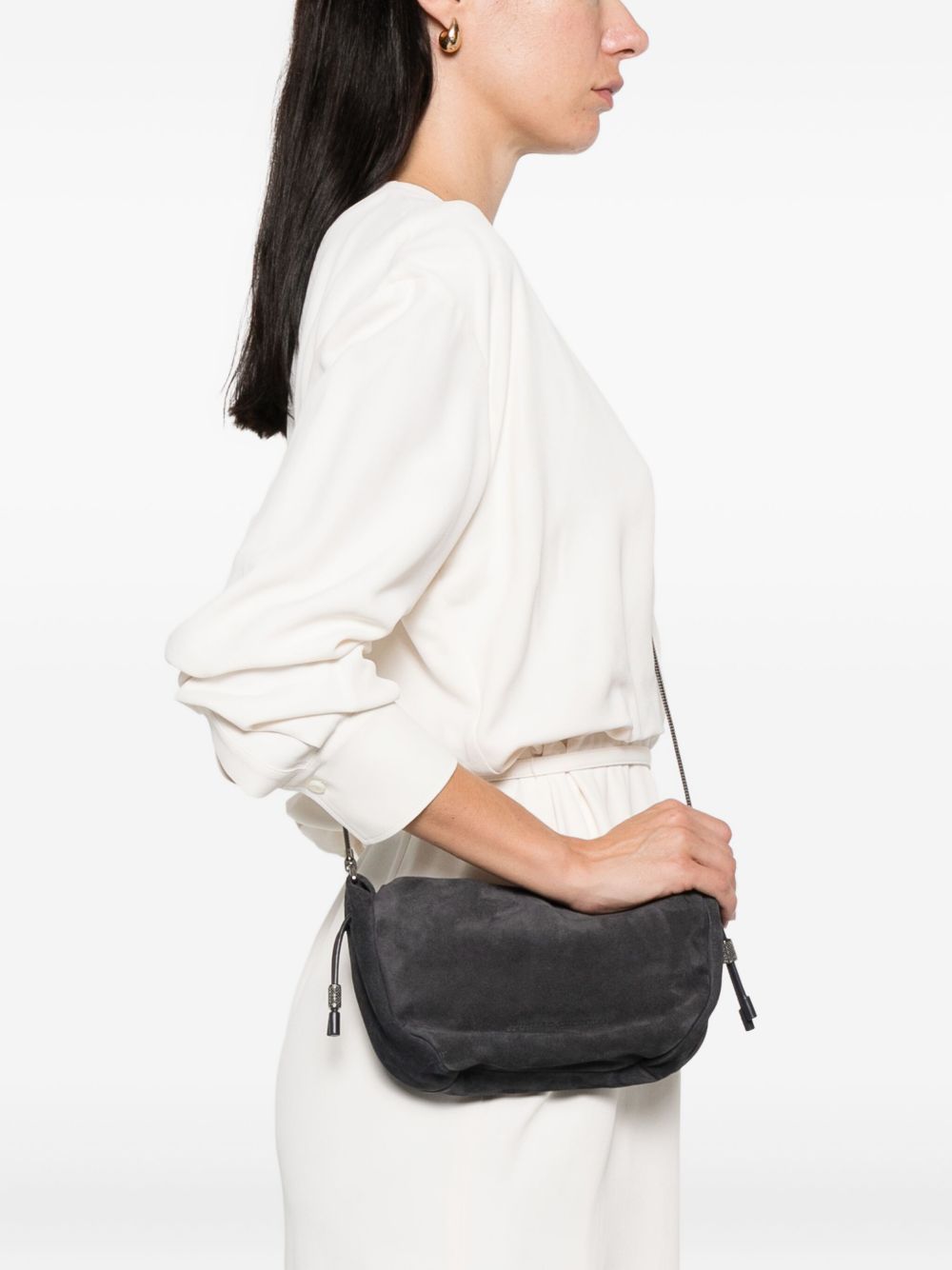Brunello Cucinelli Drawstring Chain Strap Cross Body Bag Glam Steals