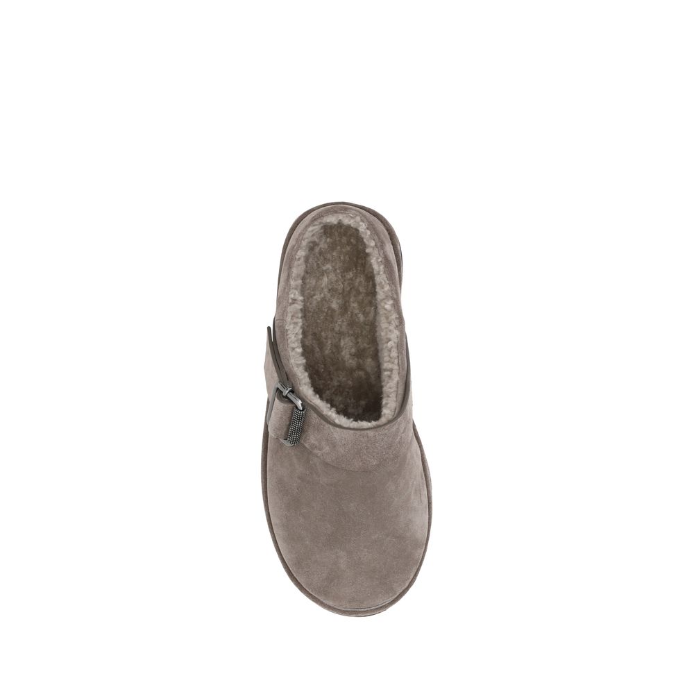 Brunello Cucinelli Fur Sabot Glam Steals