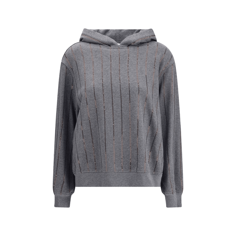 Brunello Cucinelli Gray Cotton Sweatshirt