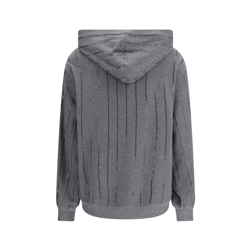 Brunello Cucinelli Gray Cotton Sweatshirt