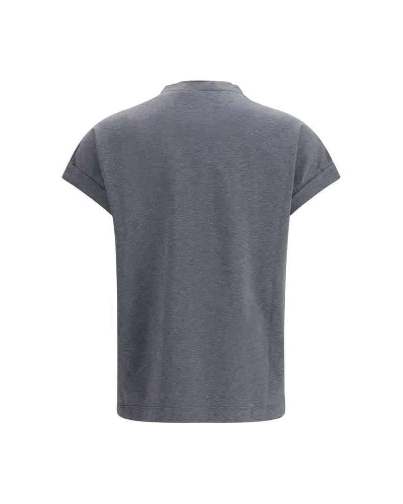 Brunello Cucinelli Gray Cotton T-shirt Glam Steals