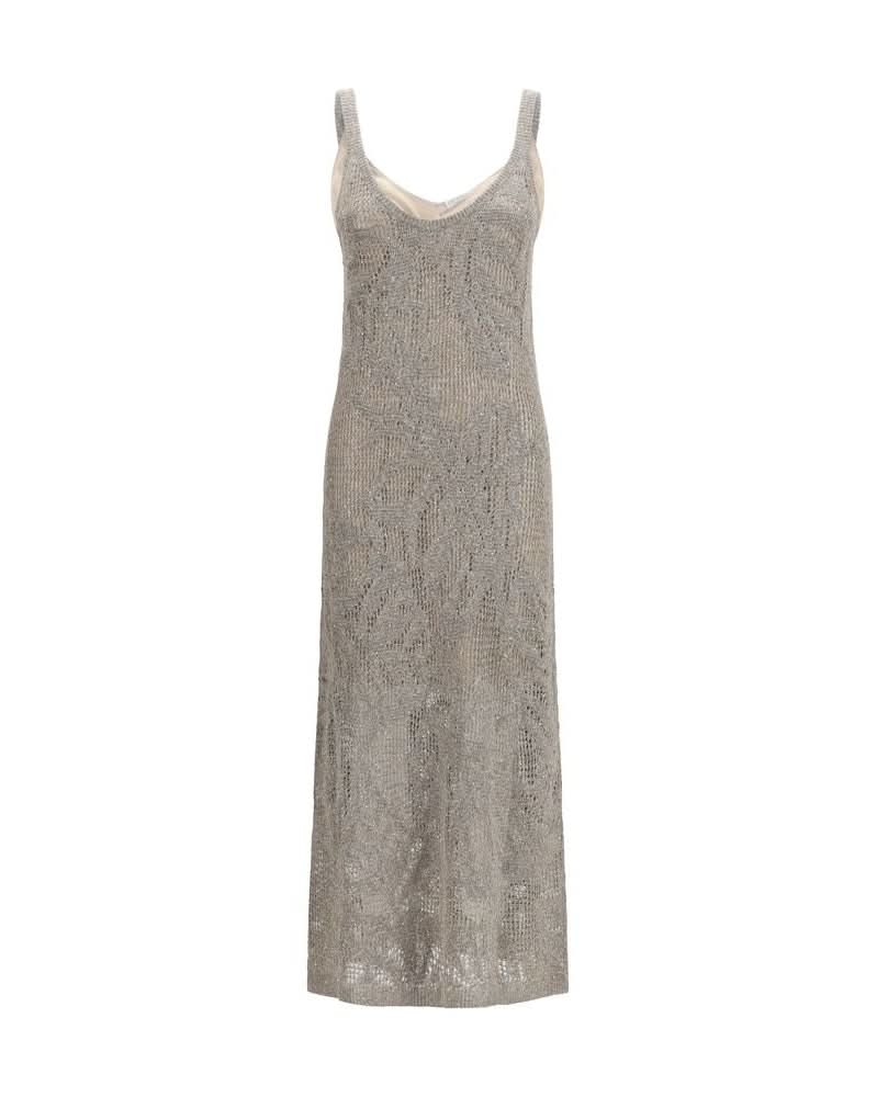 Brunello Cucinelli Gray Linen Casual Dress Glam Steals