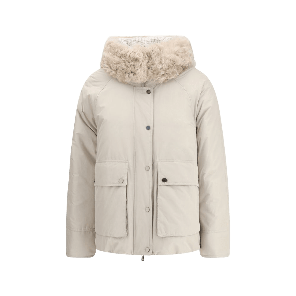 Brunello Cucinelli Gray Polyester Parka