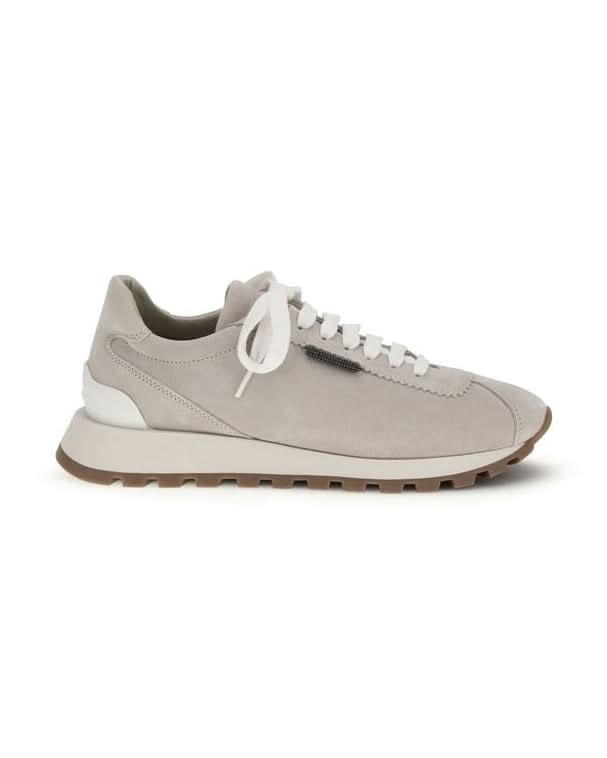 Brunello Cucinelli Gray Rubber Platform Sneakers Sneakers
