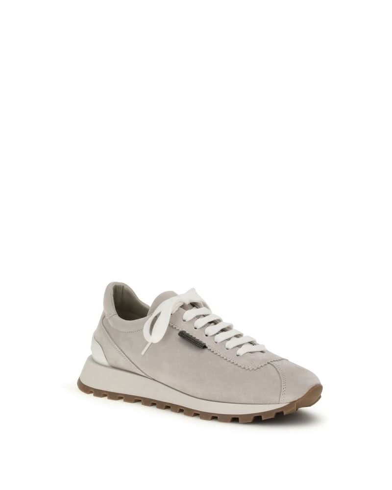 Brunello Cucinelli Gray Rubber Platform Sneakers Sneakers