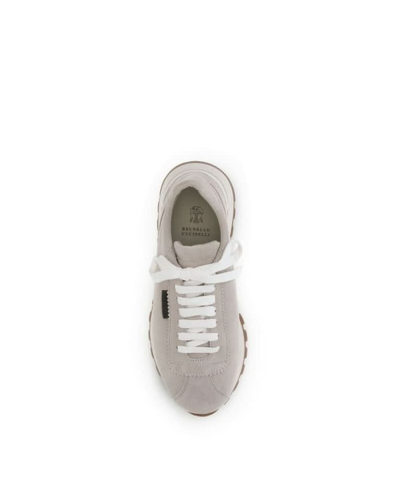 Brunello Cucinelli Gray Rubber Platform Sneakers Sneakers