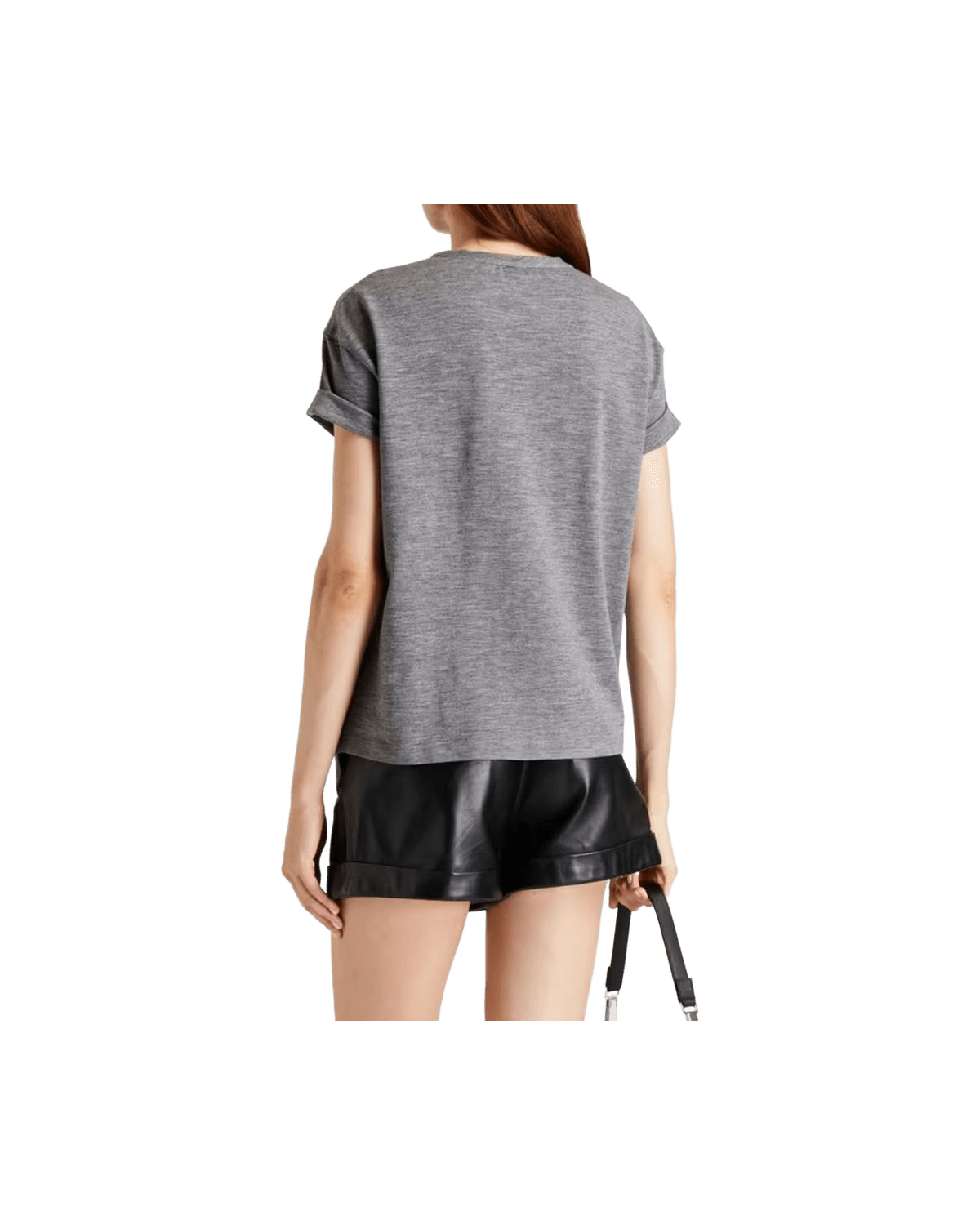 Brunello Cucinelli Gray Virgin Wool-Blend T-Shirt Glam Steals