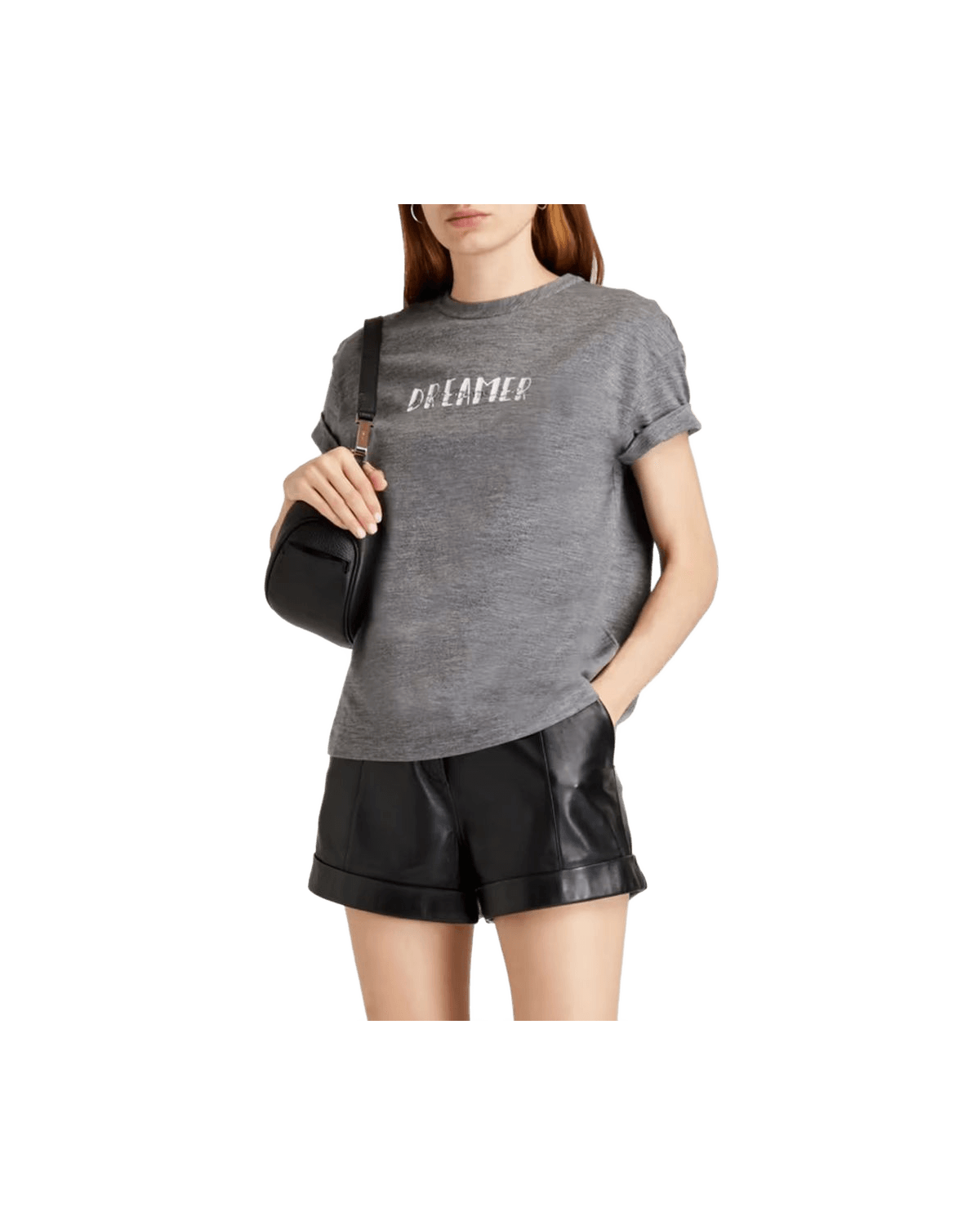 Brunello Cucinelli Gray Virgin Wool-Blend T-Shirt Glam Steals