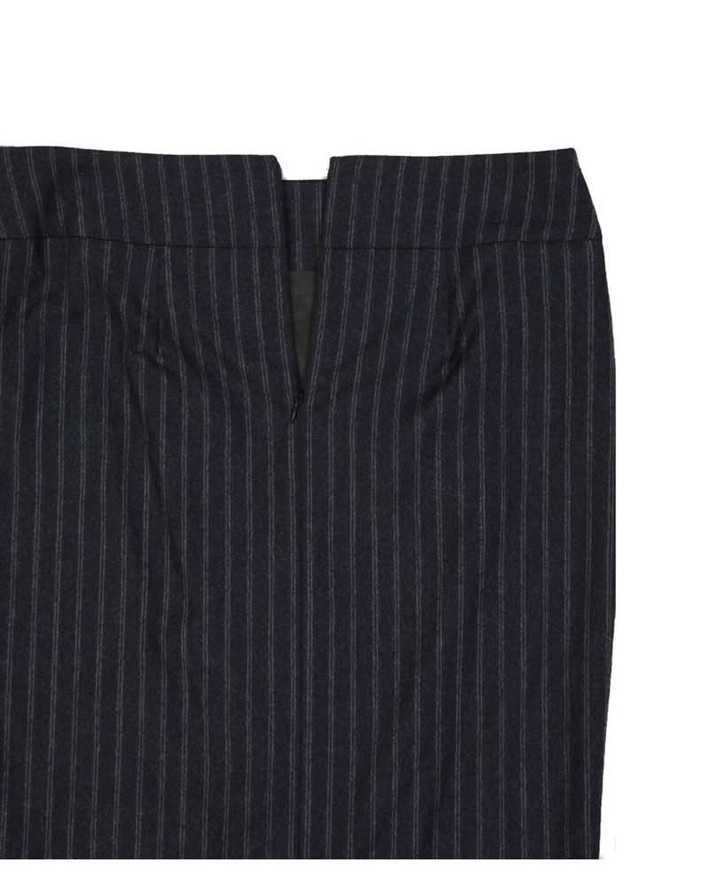 Brunello Cucinelli Gray Virgin Wool Midi Skirt Skirts