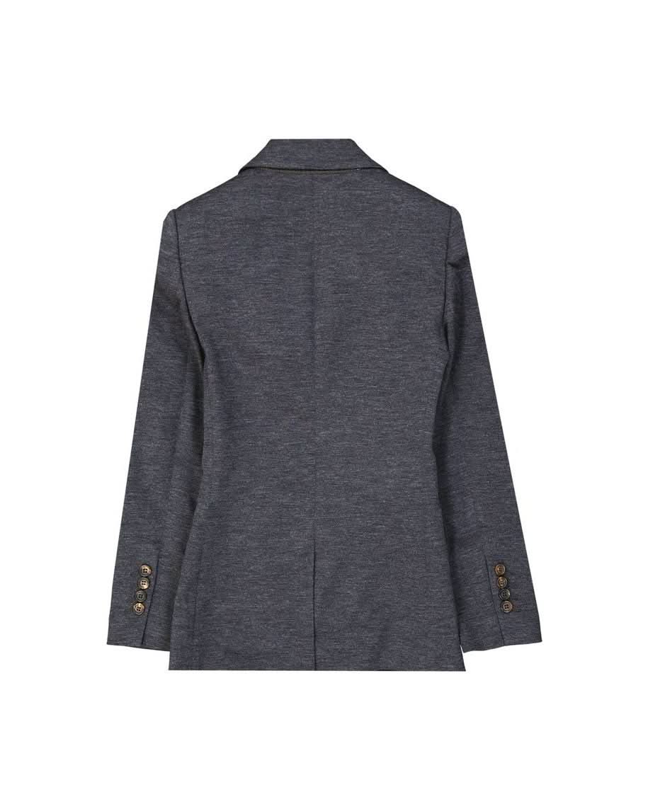 Brunello Cucinelli Gray Wool Blazer Coats & Jackets