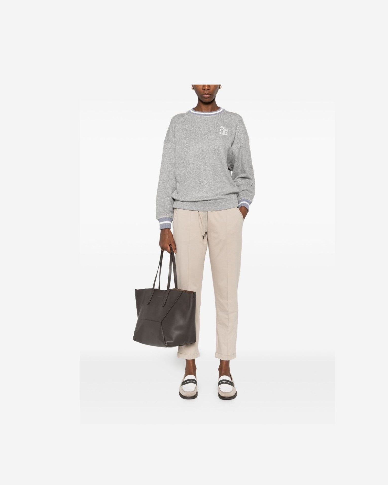 Brunello Cucinelli Grey Sweater Glam Steals