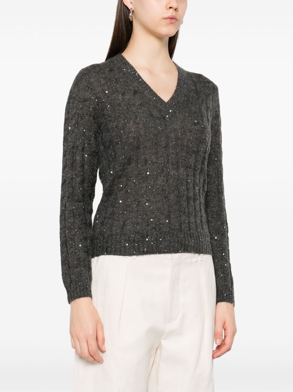 Brunello Cucinelli Grey Sweater Glam Steals
