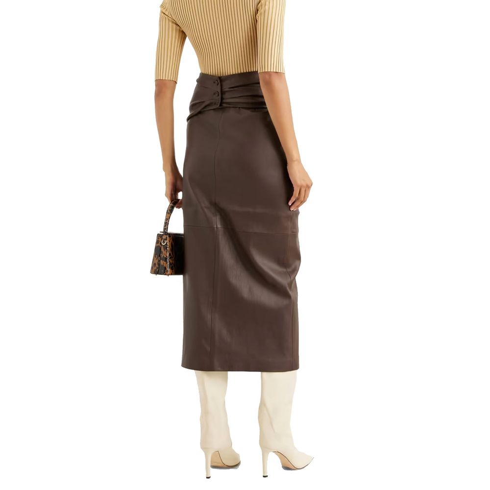Brunello Cucinelli Leather Skirt Glam Steals