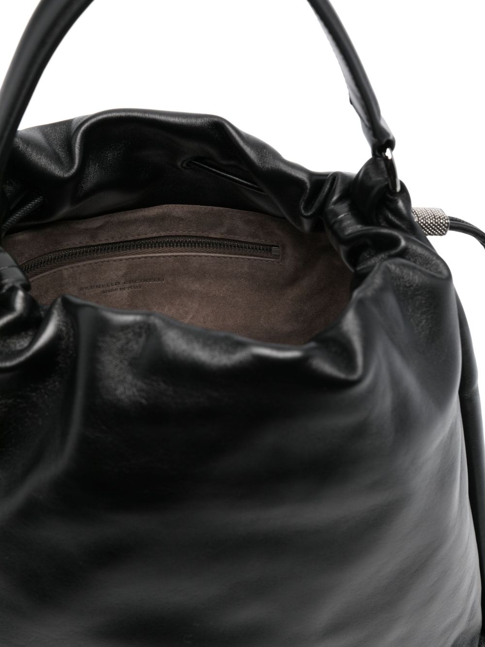Brunello Cucinelli Leather Soft Mellow Bucket Bag Glam Steals