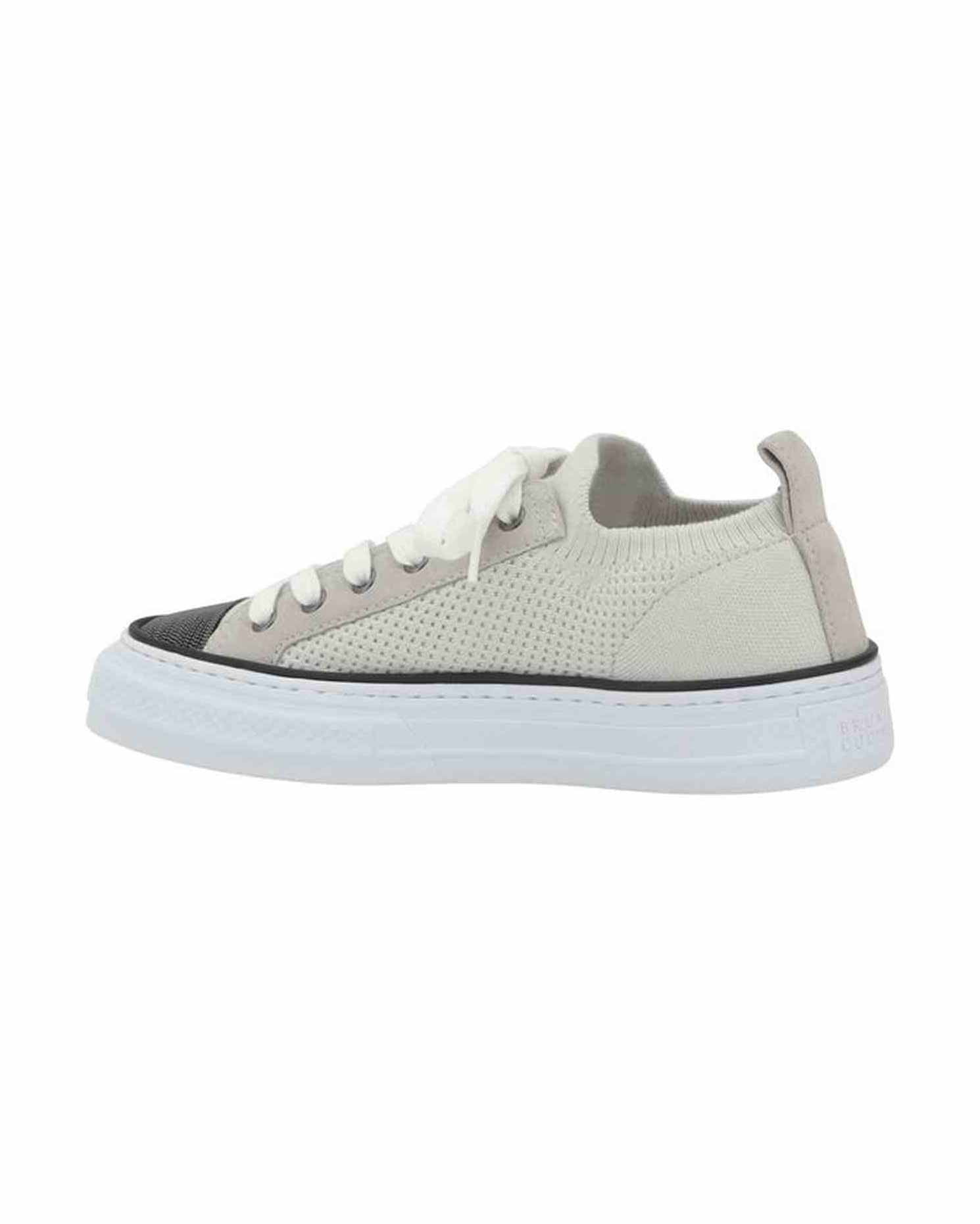 Brunello Cucinelli Mesh Cotton And Suede Sneakers Glam Steals