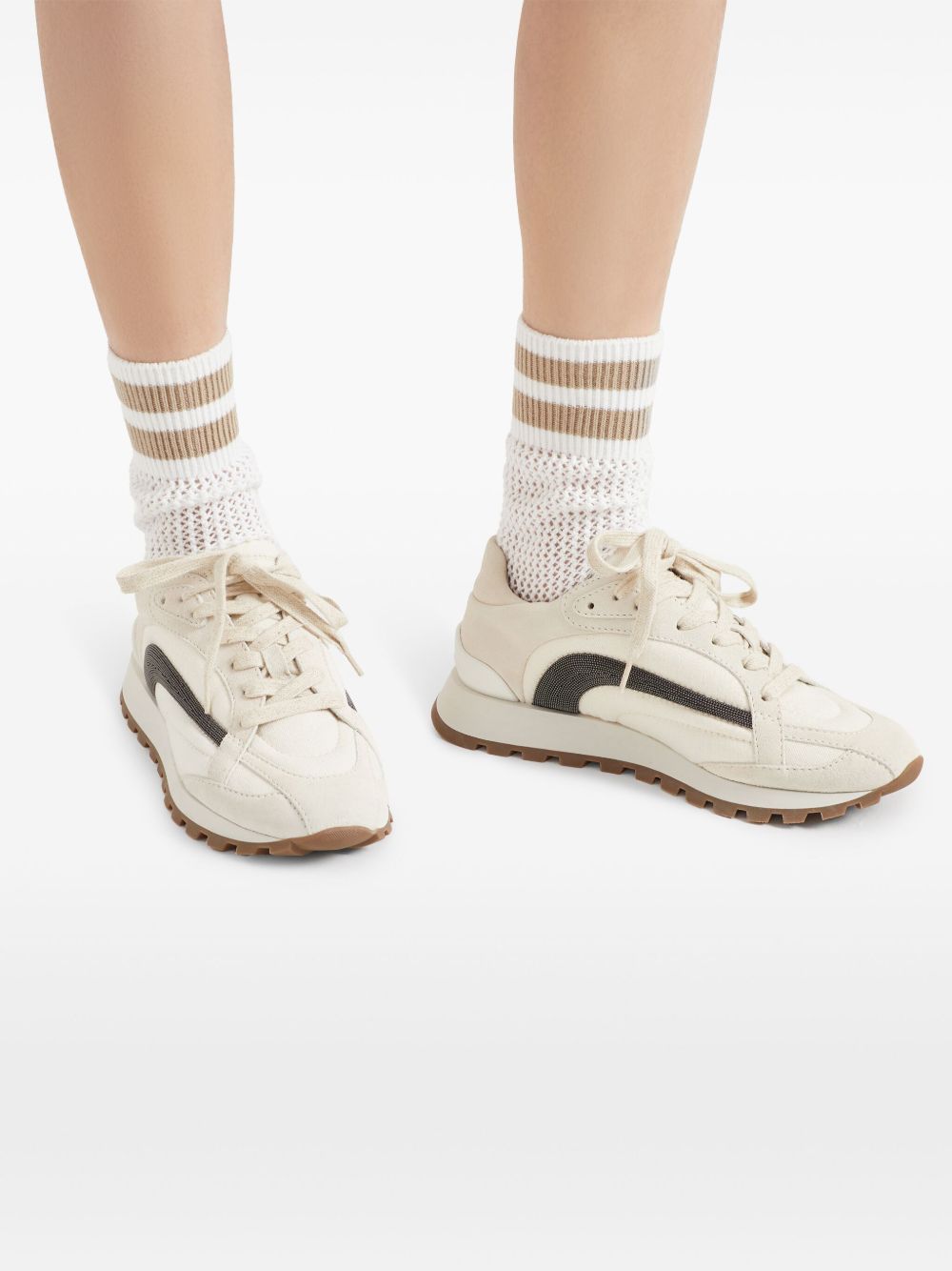Brunello Cucinelli Monili Detail Sneakers Glam Steals