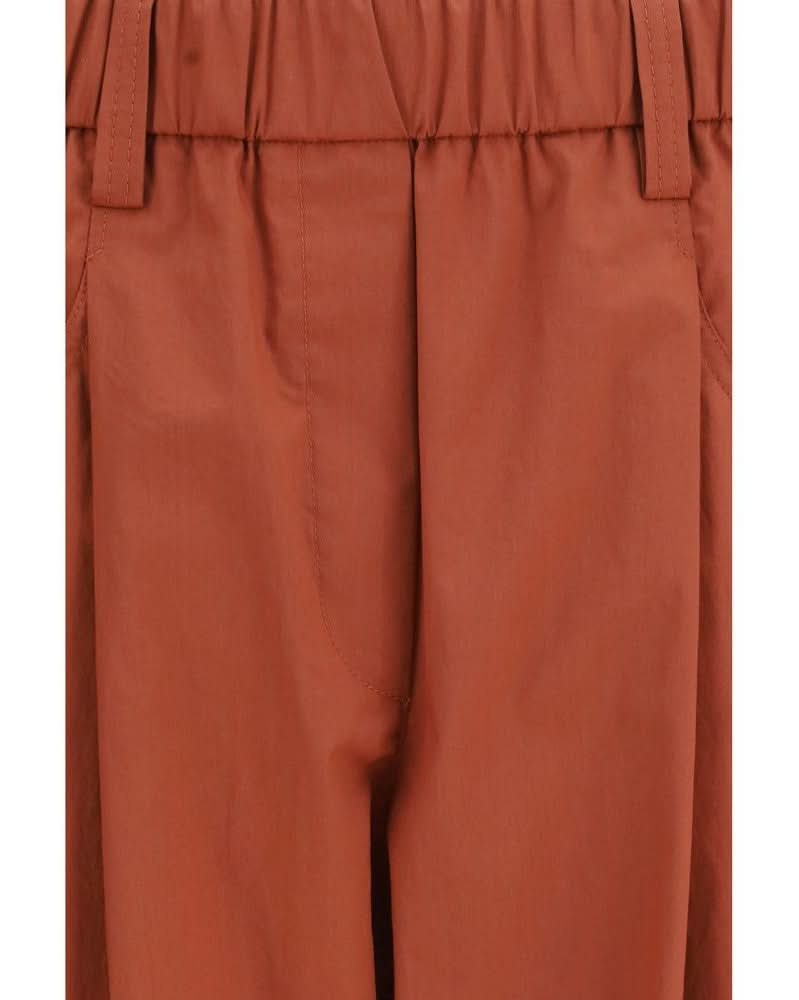 Brunello Cucinelli Orange Cotton Casual Pant Glam Steals