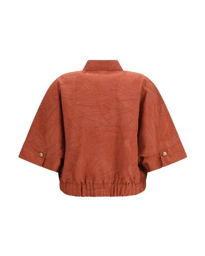 Brunello Cucinelli Orange Cotton Shirt Glam Steals