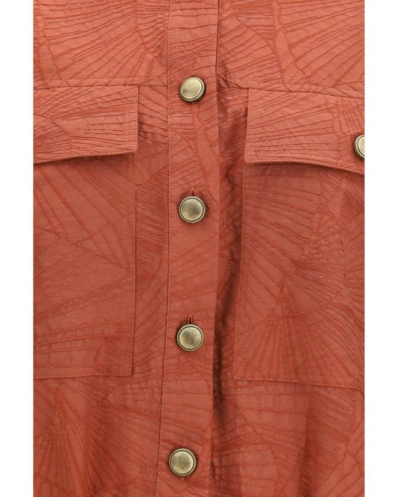 Brunello Cucinelli Orange Cotton Shirt Glam Steals