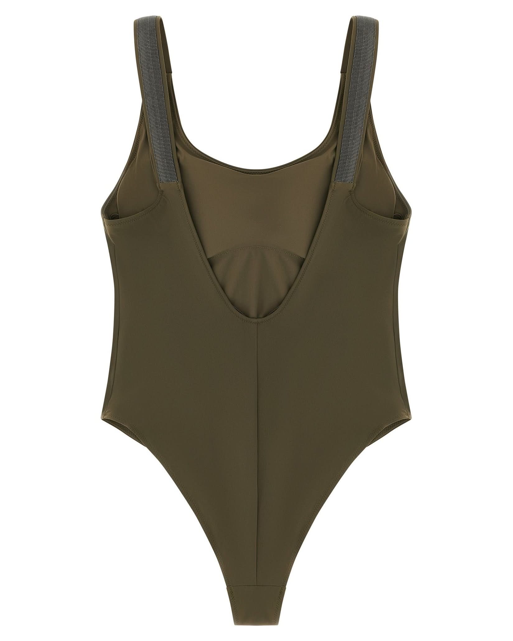Brunello Cucinelli Precious Details One Piece Swimsuit Glam Steals