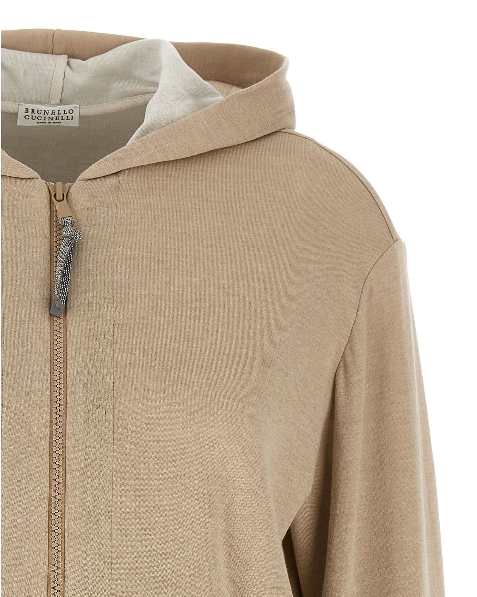 Brunello Cucinelli Precious Zipper Pull Hoodie Glam Steals