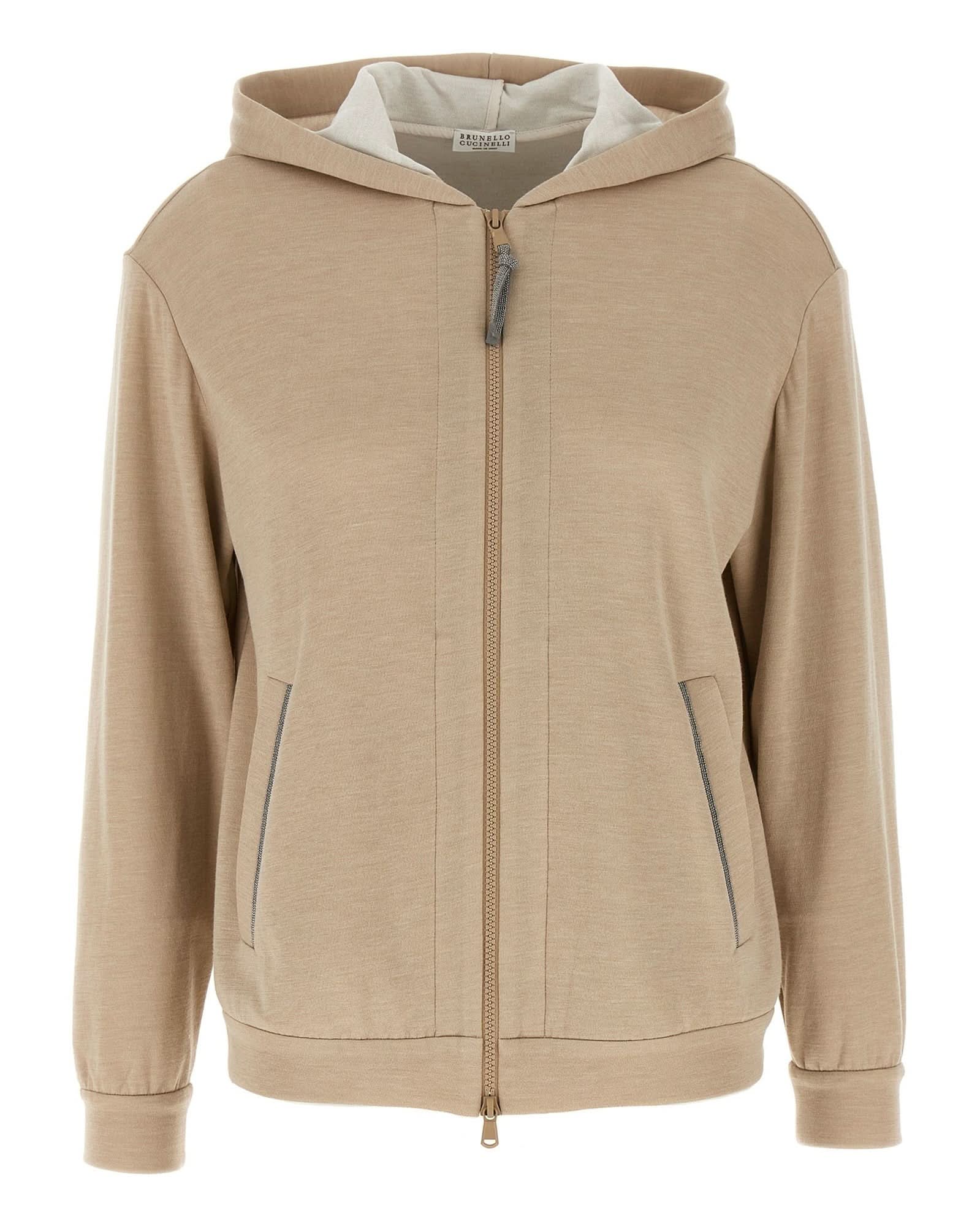 Brunello Cucinelli Precious Zipper Pull Hoodie Glam Steals
